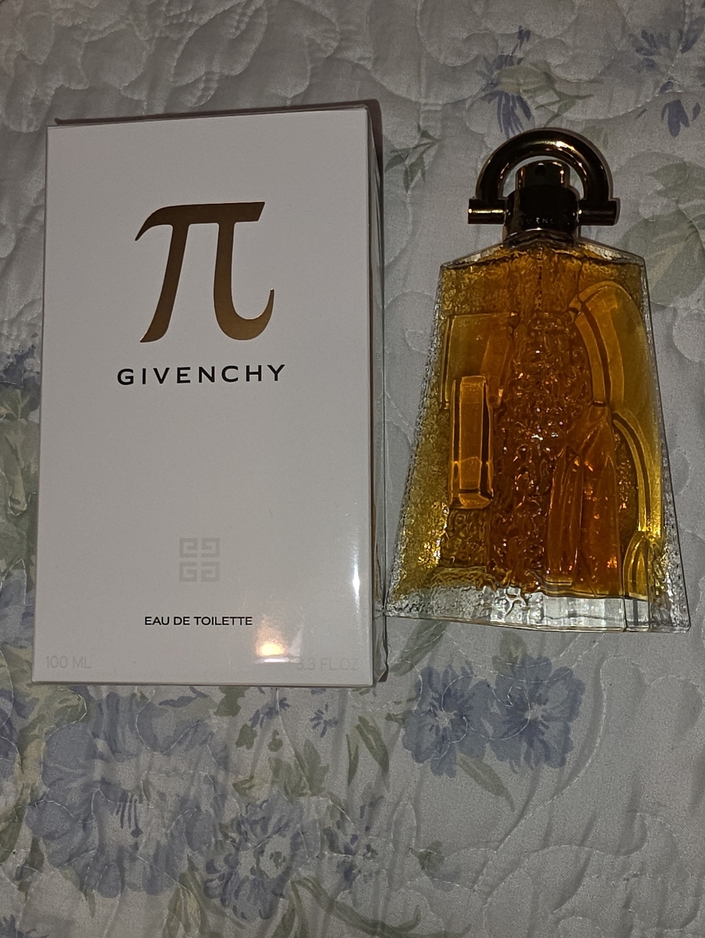 Givenchy Pi Men Fragrance - Amber Bottle with Gold Cap